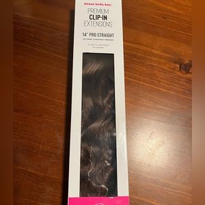 Donna Bella clip-In Hair Extensions Dark Chestnut Brown